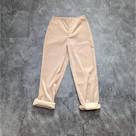 Vintage seasons tan faux suede high waisted wide strait leg trousers - Picture 2 of 7